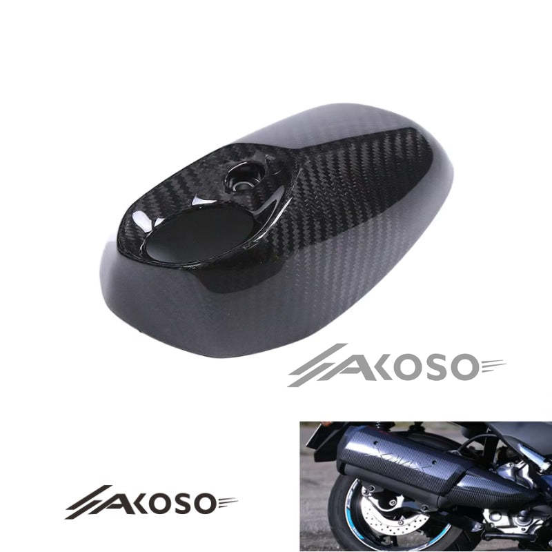 AKOSO 2017-2024 Yamaha XMAX 250 300 400 Carbon Fiber Exhaust Muffler Pipe Cover Motorcycle