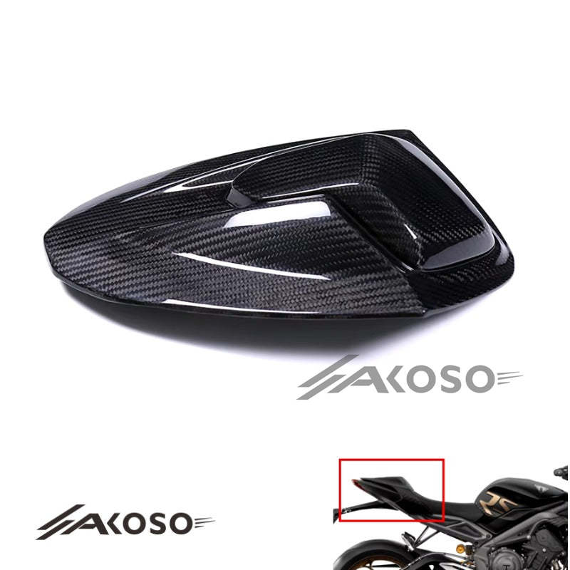 AKOSO 2016-2021 Triumph Triple 765 RS Carbon Fiber Tailstock Cover Rear Hump