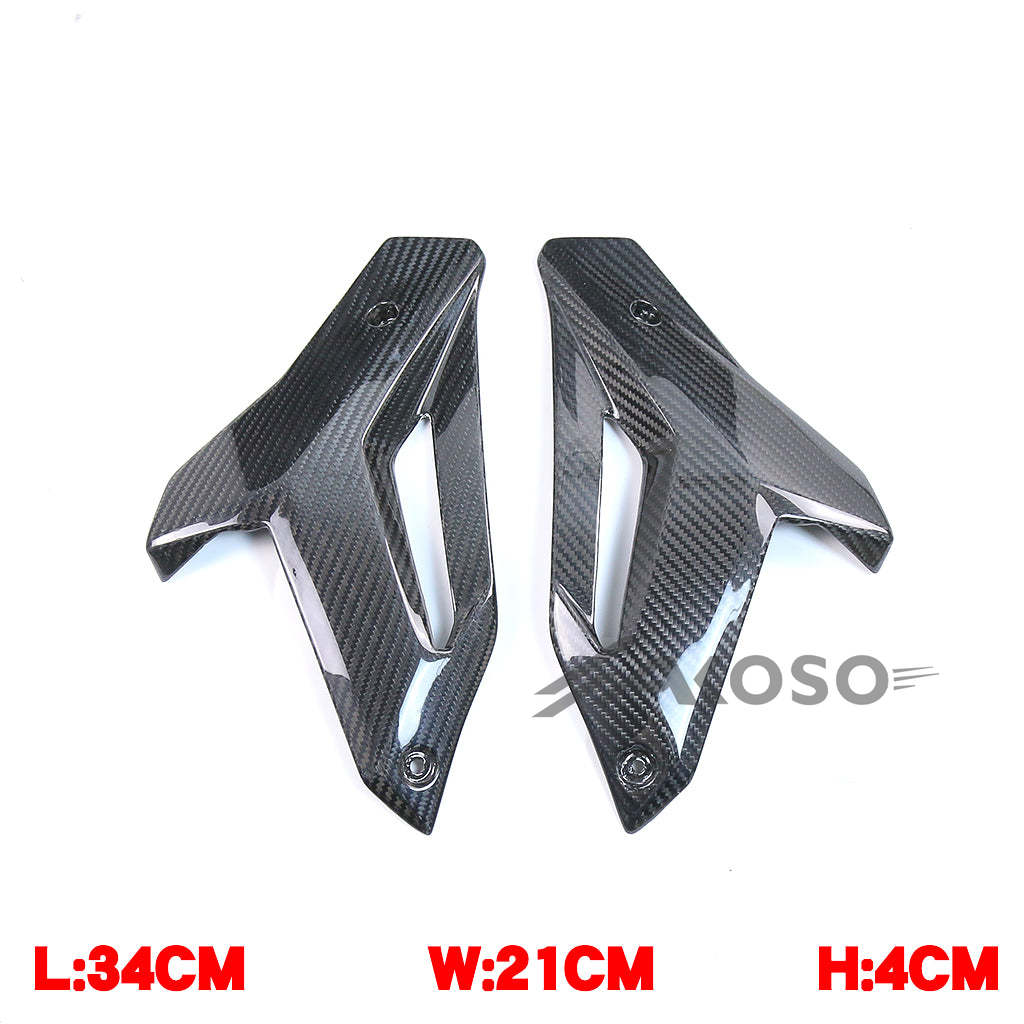 AKOSO 2014-2020 BMW S1000R Carbon Fiber Motorcycle Abdominal Lateral Plate Front Lower Fairing Panel