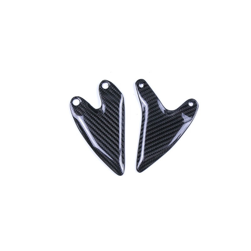 AKOSO 2018-2024 Kawasaki Ninja 400 Z400 Carbon Fiber Motorcycle Accessories Rear Footpeg Heel Plate Heel Guards