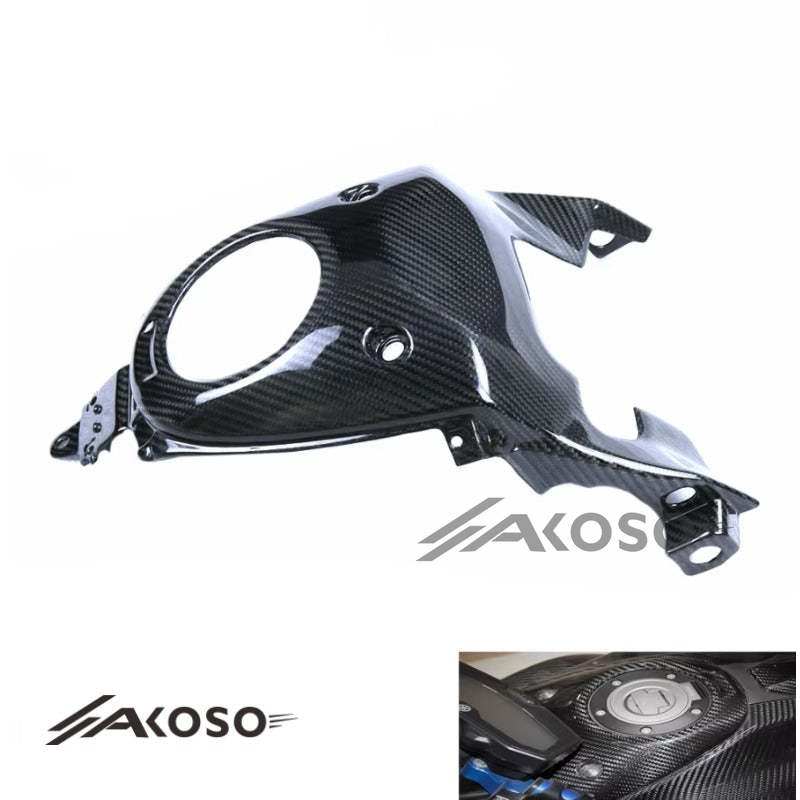 AKOSO Yamaha MT07 MT-07 2014-2017 Carbon Fiber Top Gas Fuel Tank Cover