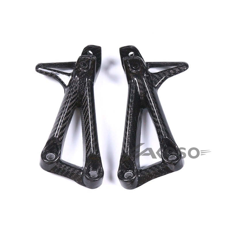 AKOSO 2016-2021 Yamaha MT10 FZ10 Carbon Fiber Passenger Foot Peg Mount Kit Heel Guards Cover Motorcycle