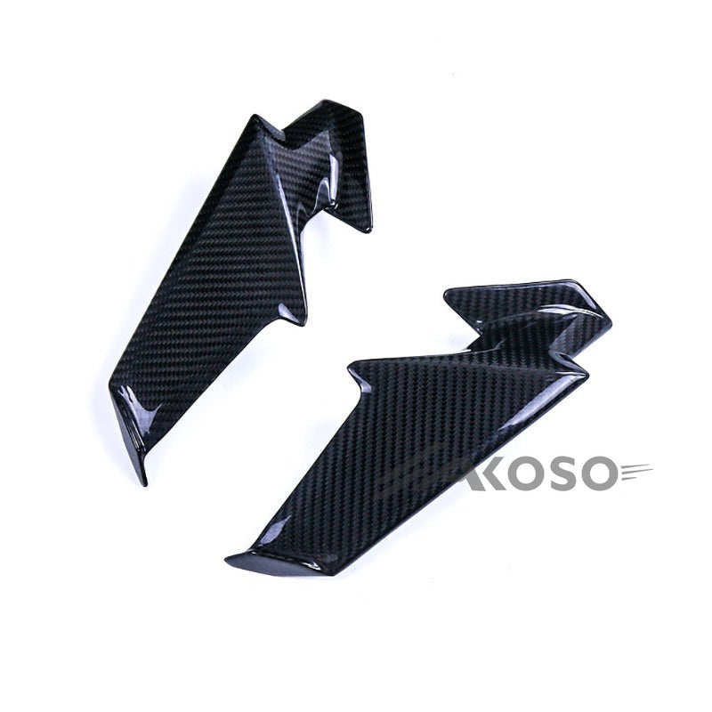 AKOSO 2018-2024 Kawasaki Ninja 400 Carbon Fiber Motorcycle Fixed Wing Fairing Winglet