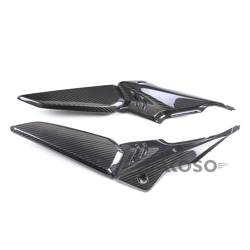 AKOSO 2019+ Honda CB650R CBR650R Carbon Fiber Fuel Gas Tank Side Panel Fairing Cover Guard Protector