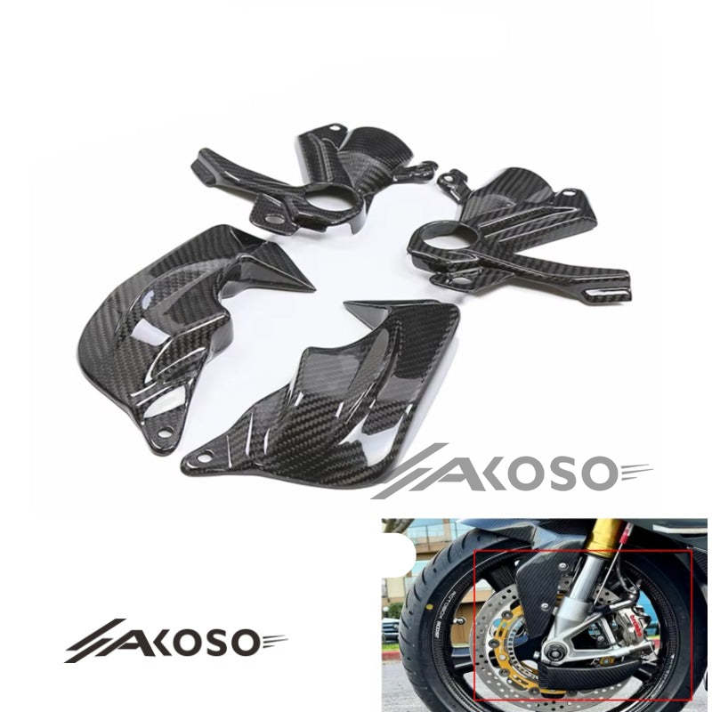 AKOSO 2019-2022 BMW S1000RR M1000R HP4 Carbon Fiber Motorcycle Brake Caliper Cooling Air Ducts Radiator Cooler