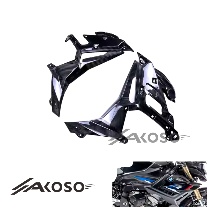 AKOSO 2021-2024 BMW S1000R Carbon Fiber Motorcycle Side Panels Spoiler Fairings