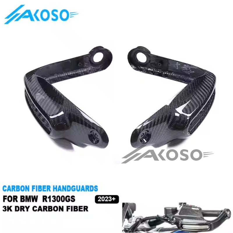 AKOSO 2023 2024 BMW R1300GS Dry Carbon Fiber Hand Guards Handguards Rear Seat