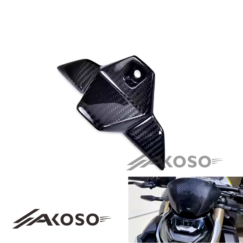 AKOSO 2021-2024 BMW S1000R Carbon Fiber Headlamp Small Cover Headlight Upper Fairing