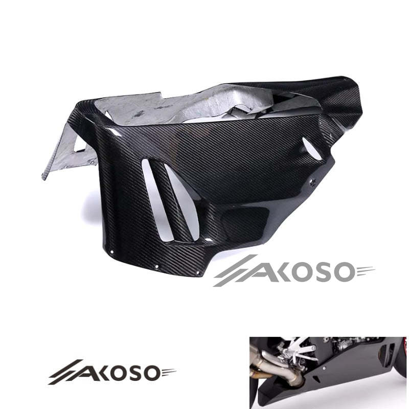 AKOSO 2021-2024 Honda CBR1000RR-R Carbon Fiber Motorcycle Engine Side Panels Belly Pan Lower Side Fairing