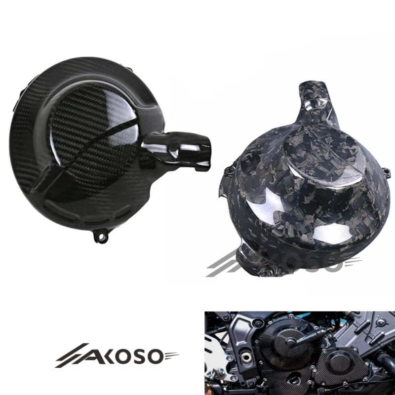 AKOSO 2021-2024 Yamaha MT09 FZ09 Carbon Fiber Motorcycle Modification Engine Cover Protection Cover