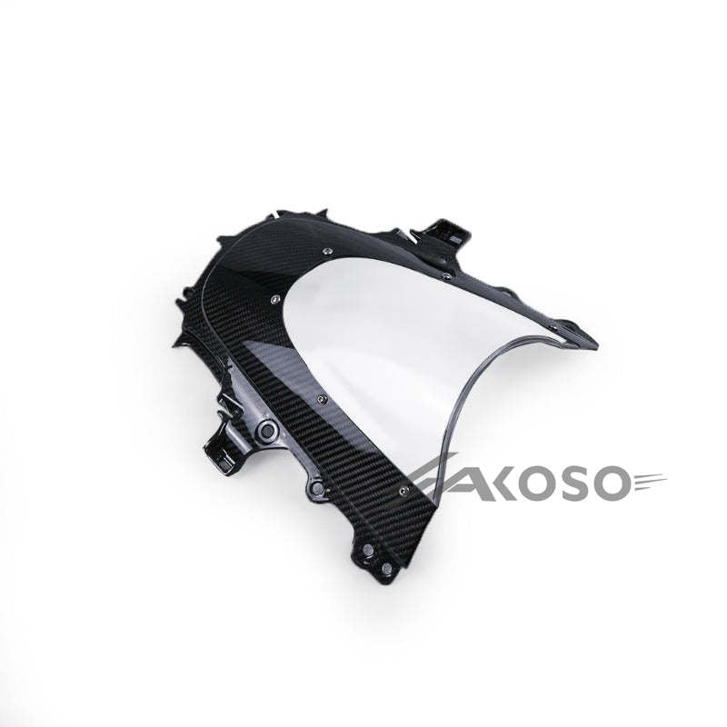 AKOSO Yamaha R1 2020-2024 Carbon Fiber Wind Deflectors Front Windshield Windscreen Motorcycle