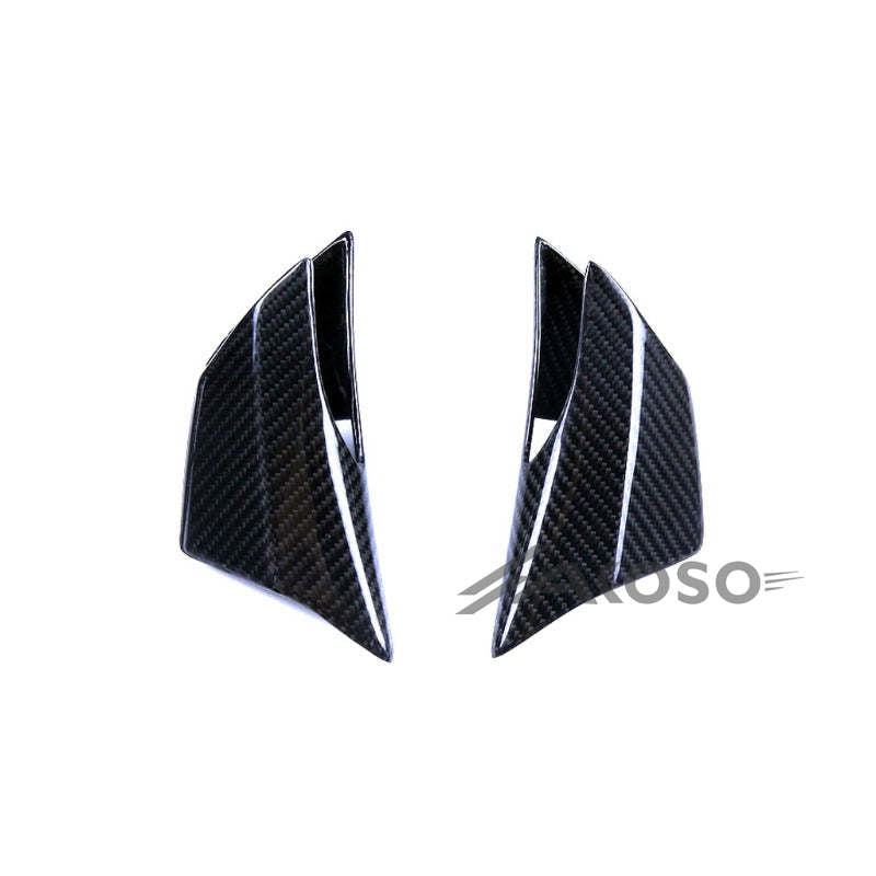 AKOSO 2019+ Honda CBR650R CB650R Carbon Fiber Fixed Wind Wing Flow Front Fairing Side Spoiler Winglet