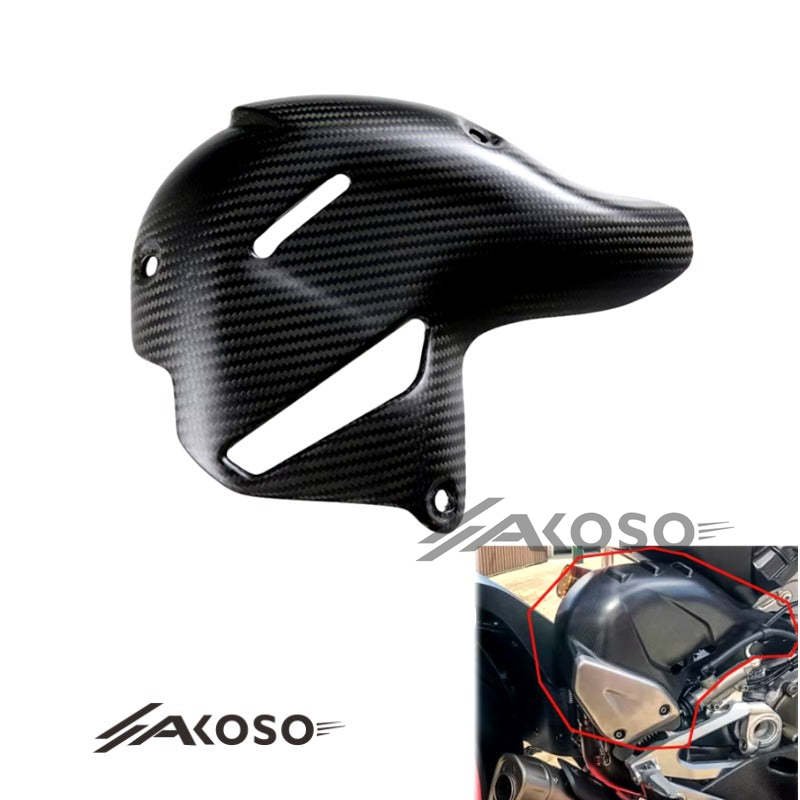 AKOSO 2018+ Ducati Panigale V4 V4S V4R Carbon Fiber Motorcycle Modified Thermal Shield Protection Cover