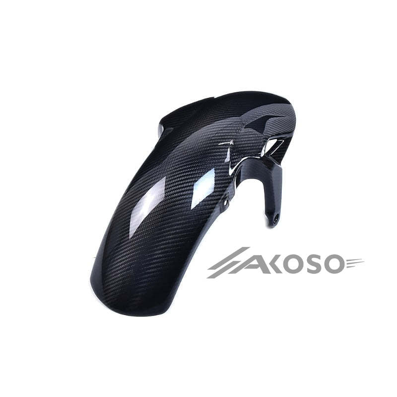 AKOSO 2014-2024 Kawasaki Ninja 650 Carbon Fiber Motorcycle Front Fender Hugger Mudguard Fairing