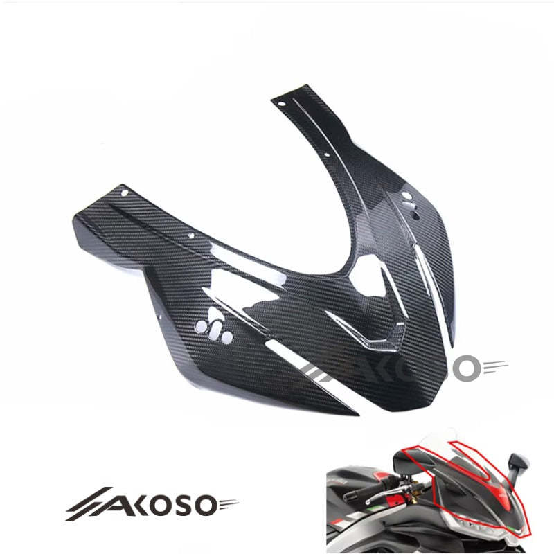 AKOSO 2021 2022 Aprilia RS 660 Carbon Fiber Windshield Panel Nose Cowl Motorcycle Accessories