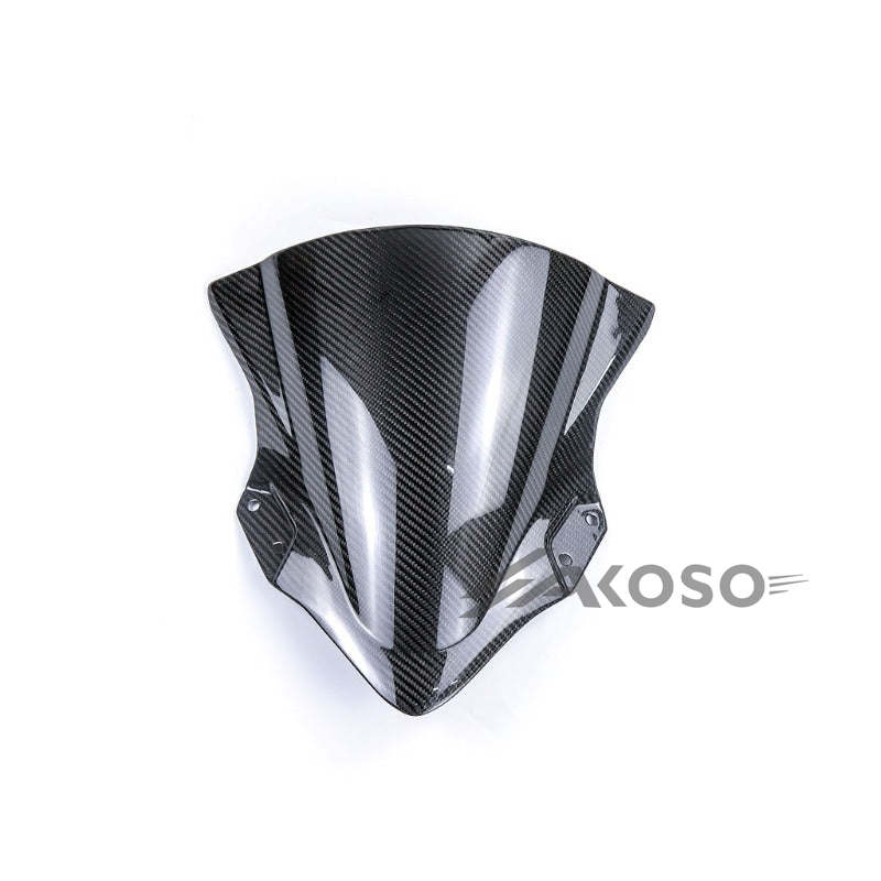 AKOSO 2018-2024 Kawasaki Ninja 400 Carbon Fiber Motorcycle Windshield WindScreen Wind Deflector