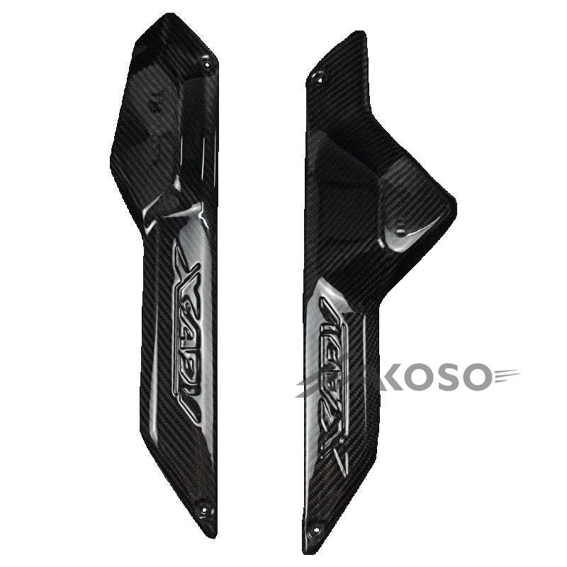 AKOSO 2017-2019 Honda XADV 750 Carbon Fiber Footrest Side Panels Side Trim Covers Motorcycle