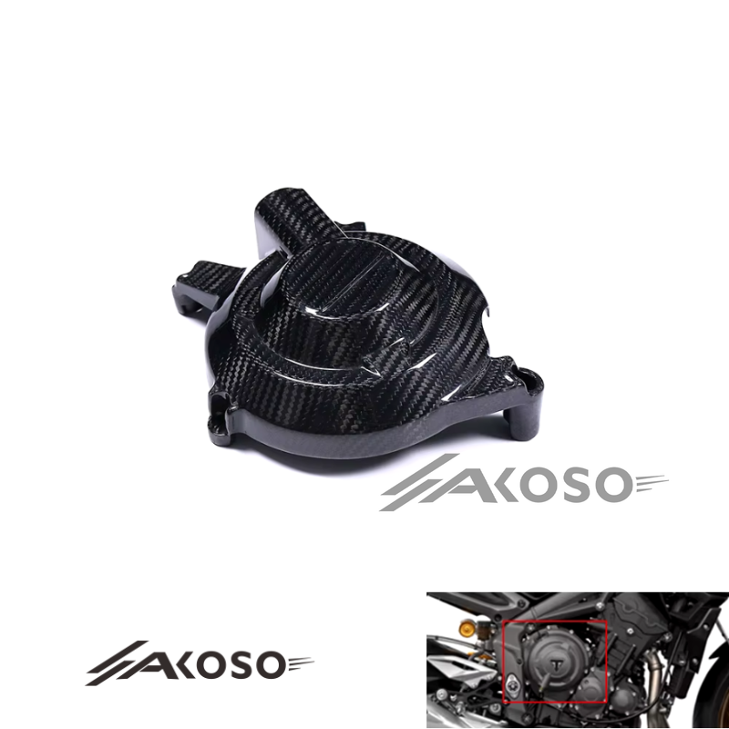 AKOSO 2016-2021 Triumph Triple 765 RS Carbon Fiber Engine Side Cover Motorcycle Accessories