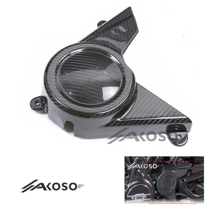 AKOSO Harley Davidson Sportster S 1250 Carbon Fiber Chain Wheel Front Fairing Sprocket Cover