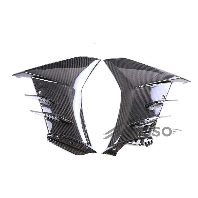 AKOSO 2021+ Aprilia RSV4 Carbon Fiber Front Headlight Lower Cover Frame Fairing