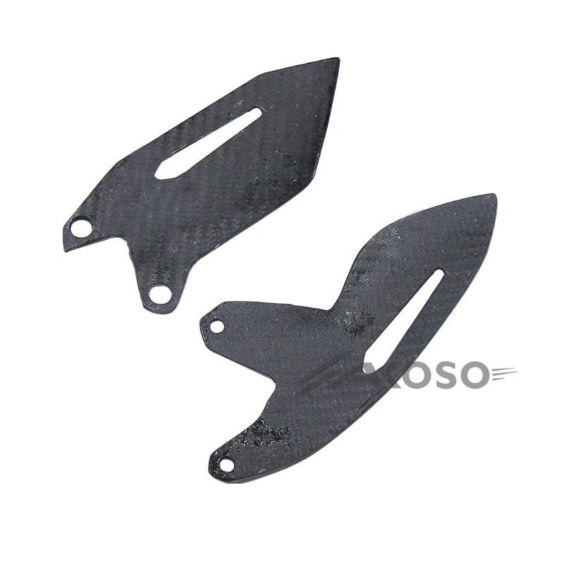 AKOSO Kawasaki Ninja H2 H2R 2015-2024 Carbon Fiber Motorcycle Rear Footrest Plate Fairing Kit Heel Guards