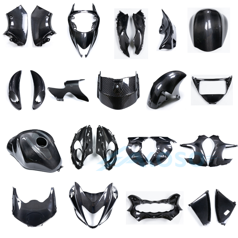AKOSO Suzuki GSX‑1300R Hayabusa Gen2 2008-2020 Full Dry Carbon Fiber Body Kit 18‑Pieces Complete Fairing Set