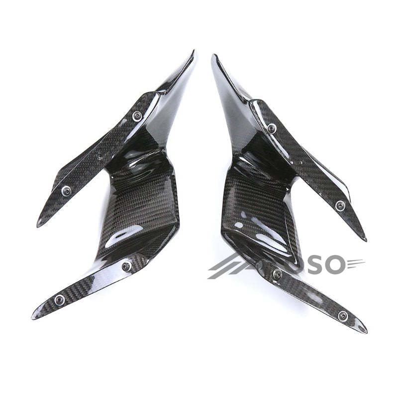 AKOSO 2022-2024 Yamaha R3 Carbon Fiber Winglets Aerodynamic Wing Wind Spoilers Motorcycle Deflector