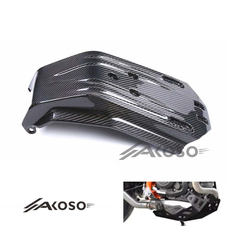 AKOSO 2012-2019 KTM 690 Duke Carbon Fiber Motorcycle Under Tray Body Fairing Kit Lower Belly Pan