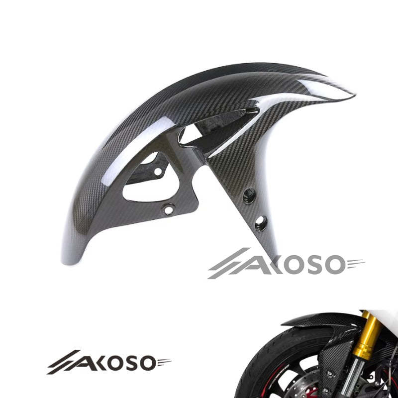 AKOSO 2022-2024 Yamaha YZF-R3 YZF R3 Carbon Fiber Front Fender Splash Hugger Mudguard Fairing