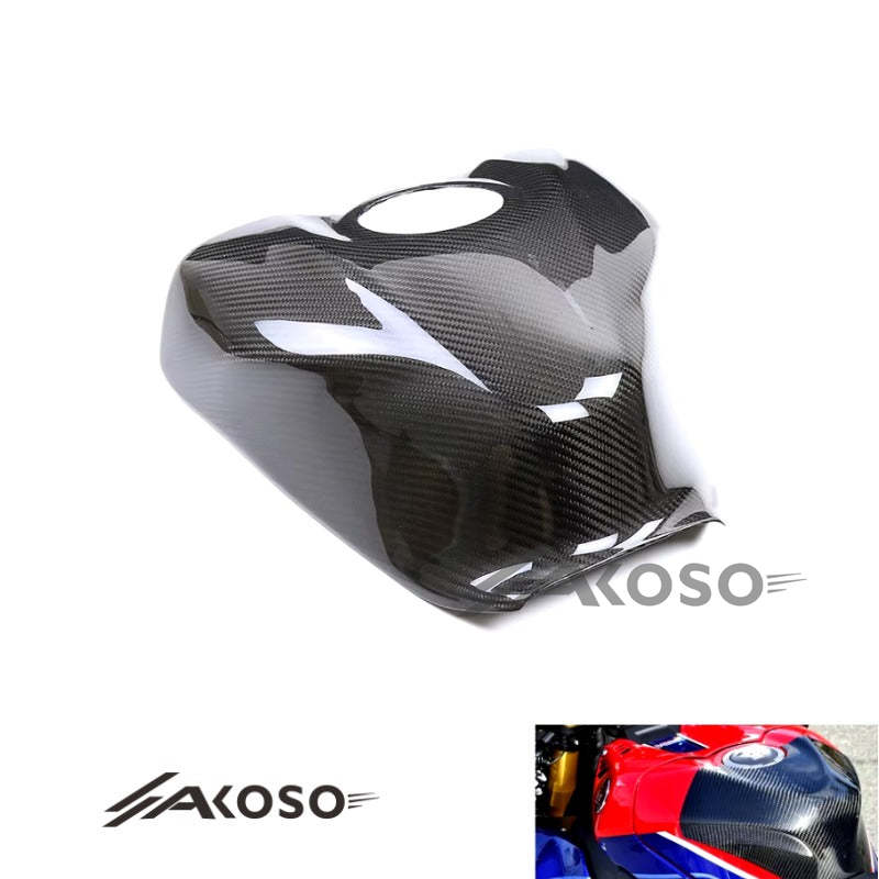 AKOSO 2021-2024 Honda CBR1000RR-R Carbon Fiber Front Fuel Tank Cover Protector Motorcycle