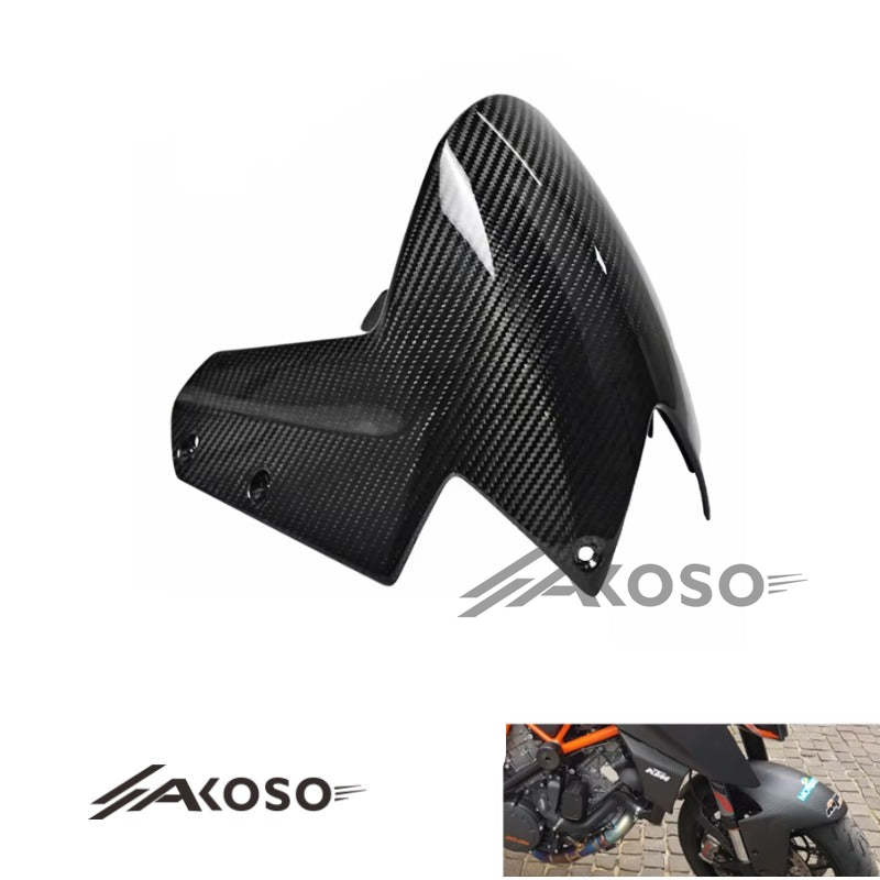 AKOSO 2020+ KTM 1290 Super Duke R Carbon Fiber Motorcycle Front Fender Mudguard Hugger