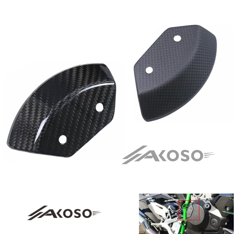 AKOSO 2015-2024 Kawasaki Ninja H2 H2R Carbon Fiber Motorcycle Small Right Engine Cover Fairing Kit