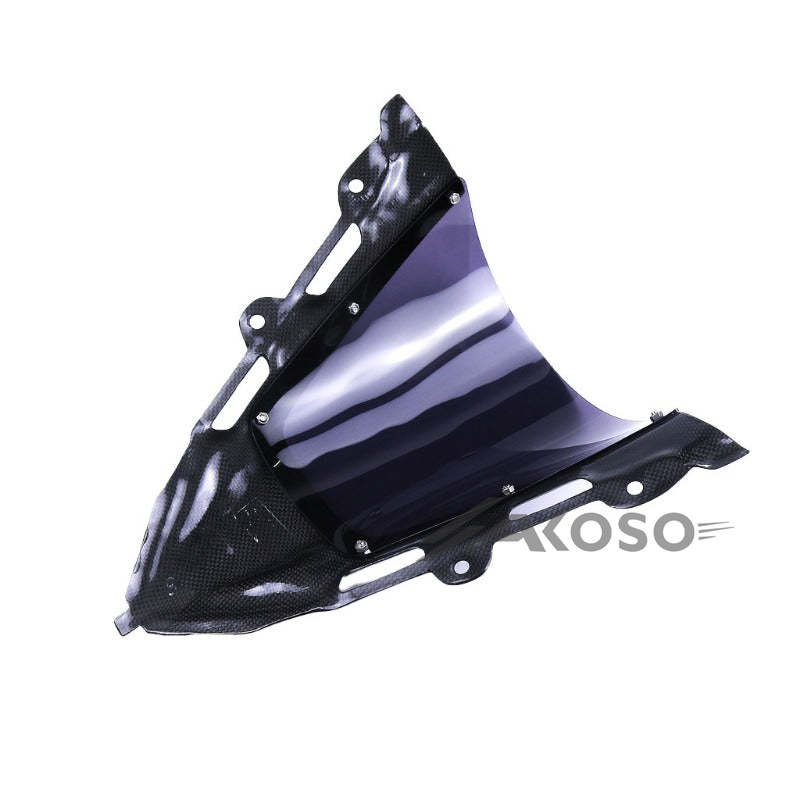 AKOSO 2014-2018 Honda CB650F CBR650F Carbon Fiber Motorcycle Front Screen Windshield Fairing Windshield