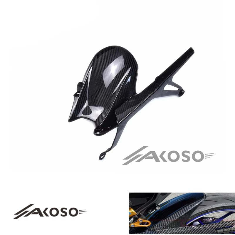 AKOSO Yamaha MT09 FZ09 2021- 2024 Carbon Fiber Rear Fender Splash Mud Dust Guard Mudguard Rear Hugger