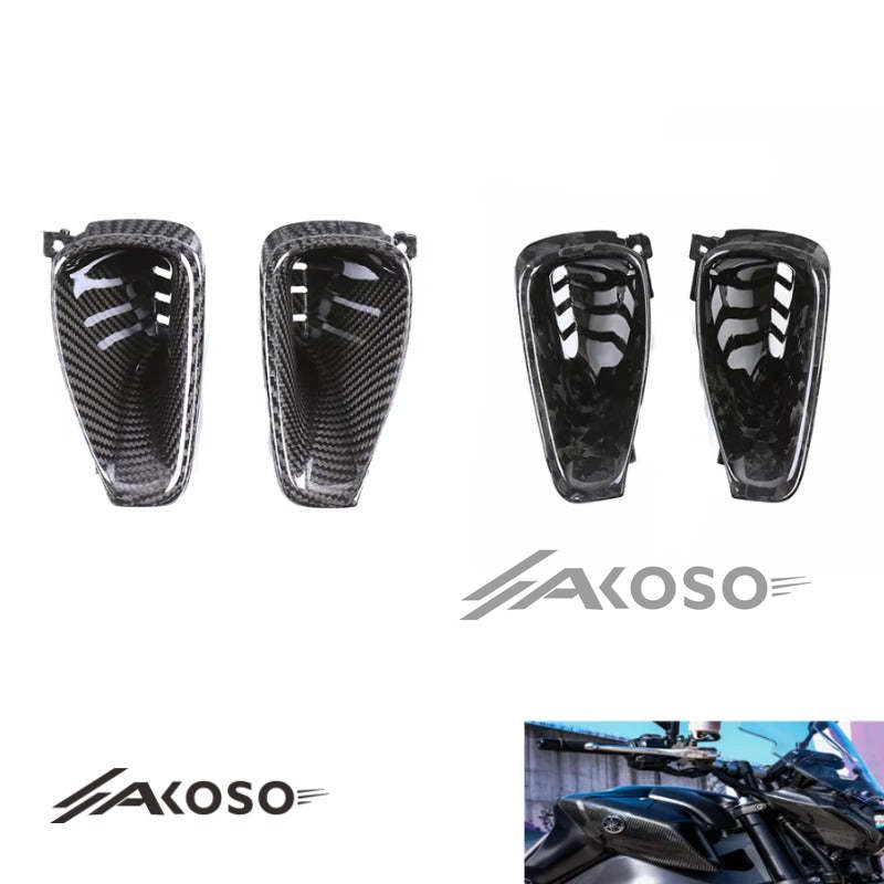 AKOSO 2021-2024 Yamaha MT09 FZ09 Carbon Fiber Gas Tank Front Fairing Air Intake Covers