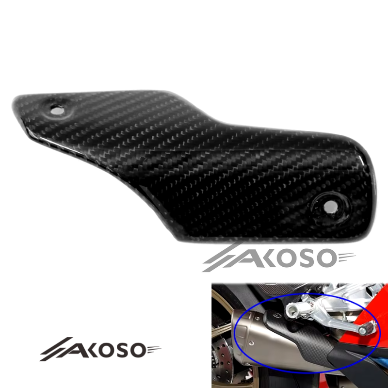 AKOSO Ducati Panigale V4 V4S V4R 2018+ Carbon Fiber Exhaust Pipe Heat Shield Cover