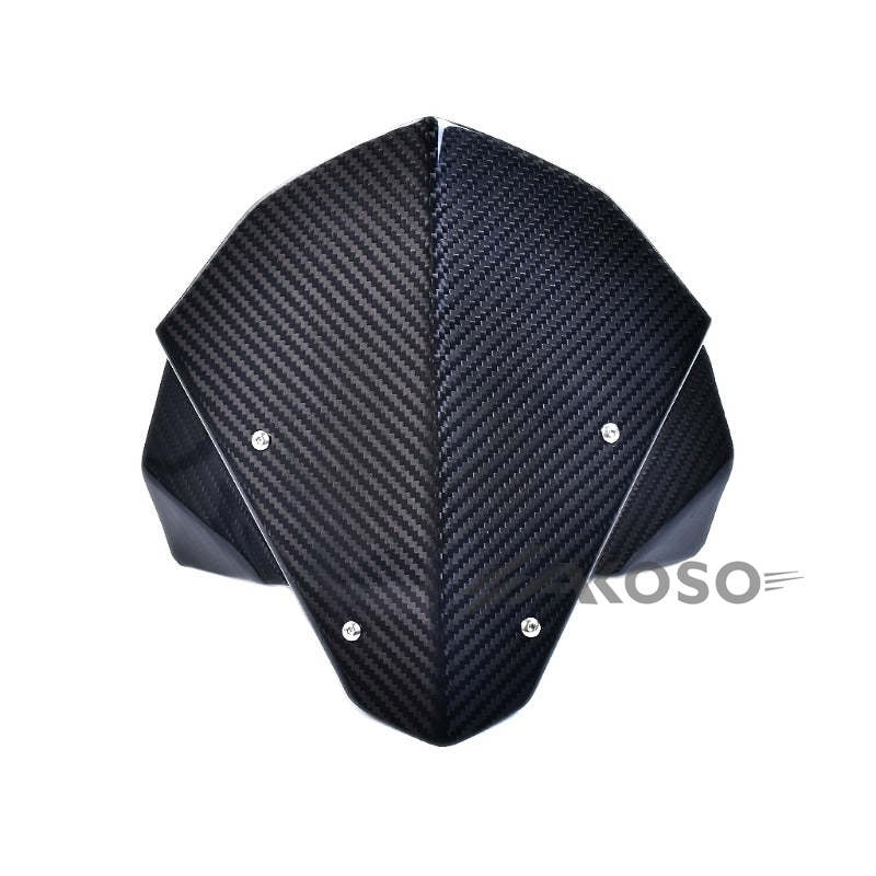 AKOSO 2019-2024 Honda CB650R Carbon Fiber Front Windscreen Windshield Wind Deflector Screen