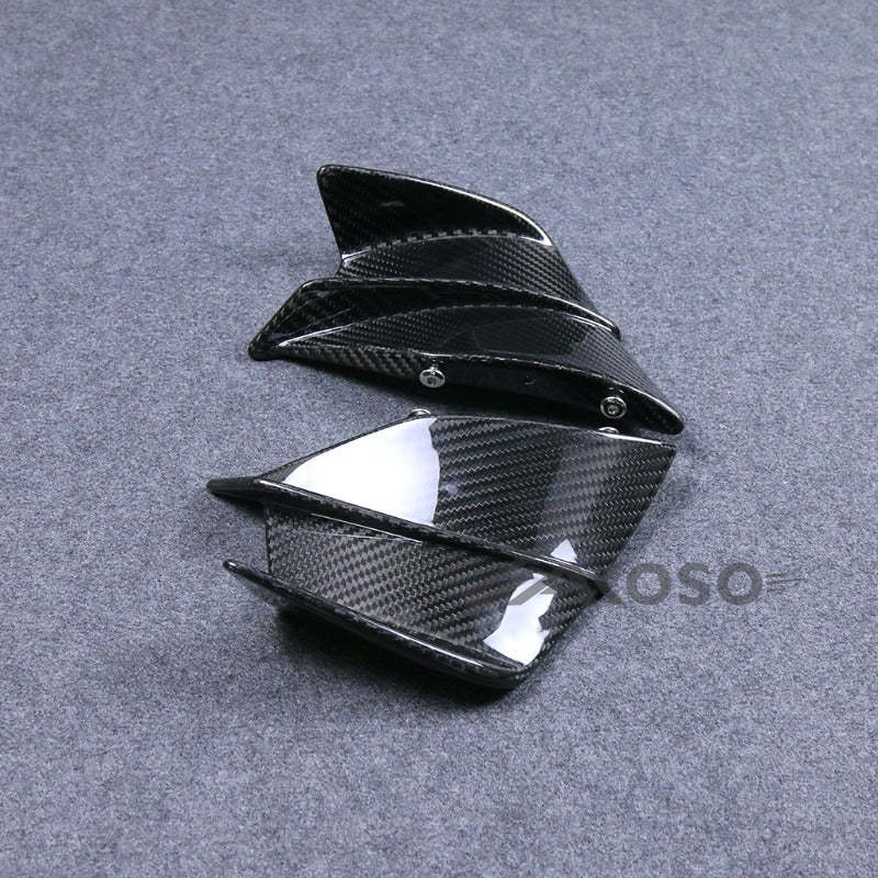 AKOSO 2019-2024 Honda CBR650R Carbon Fiber Front Wing Spoiler Cover Side Fixed Wing Fairing Winglet