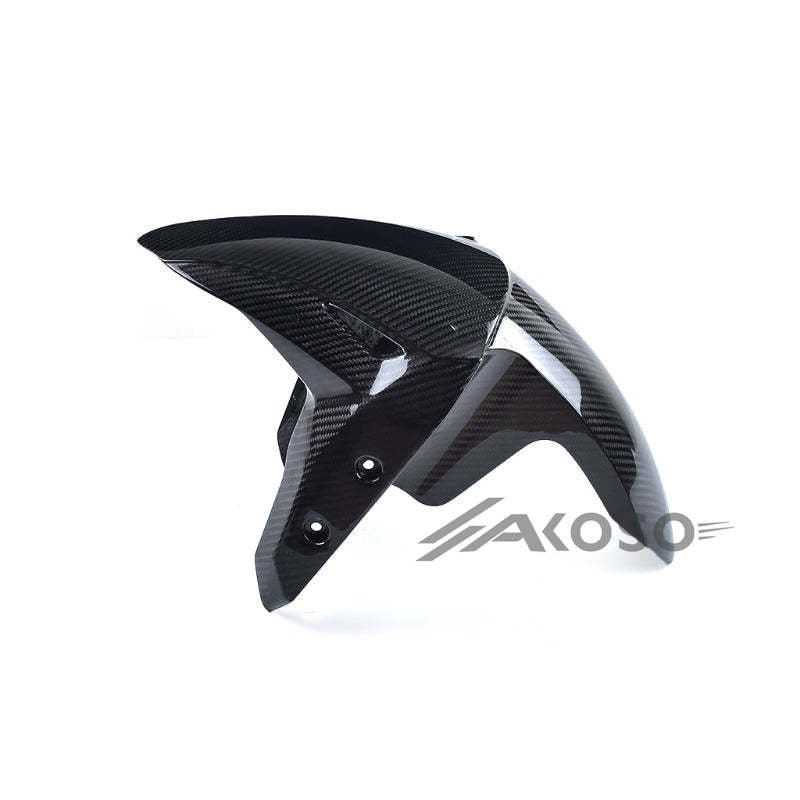 AKOSO 2020-2024 Kawasaki Ninja ZX-25R Carbon Fiber Motorcycle Accessories Front Fender Hugger Mudguard