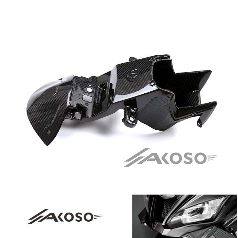 AKOSO 2021-2024 Kawasaki Ninja ZX10R ZX-10R Carbon Fiber Motorcycle Front Headlight Air Intake Duct Cover