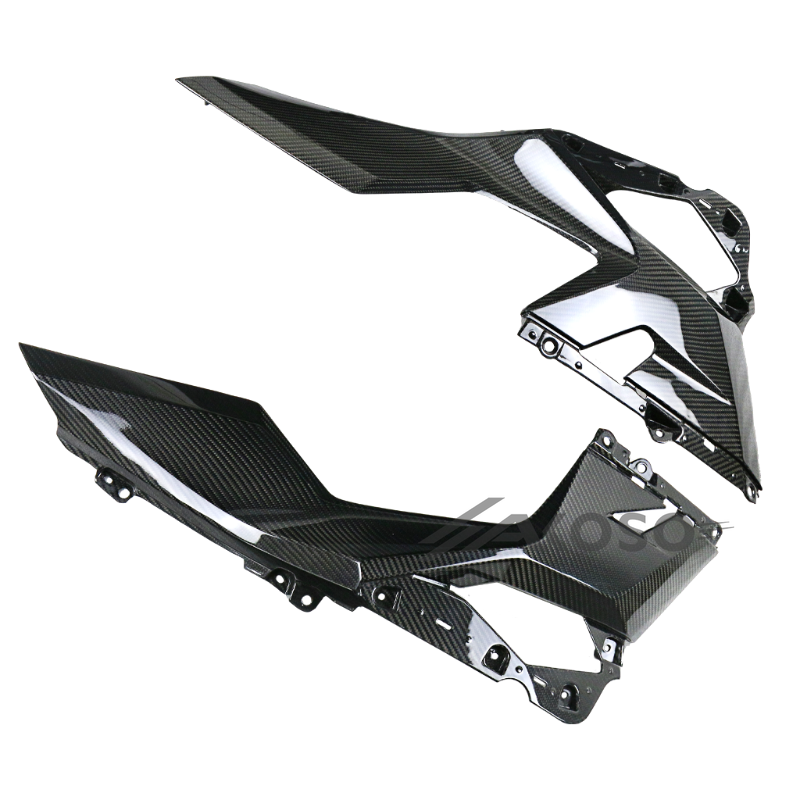 AKOSO 2018-2024 Kawasaki Ninja 400 Carbon Fiber Front Upper Side Panel Fairing Motorcycle