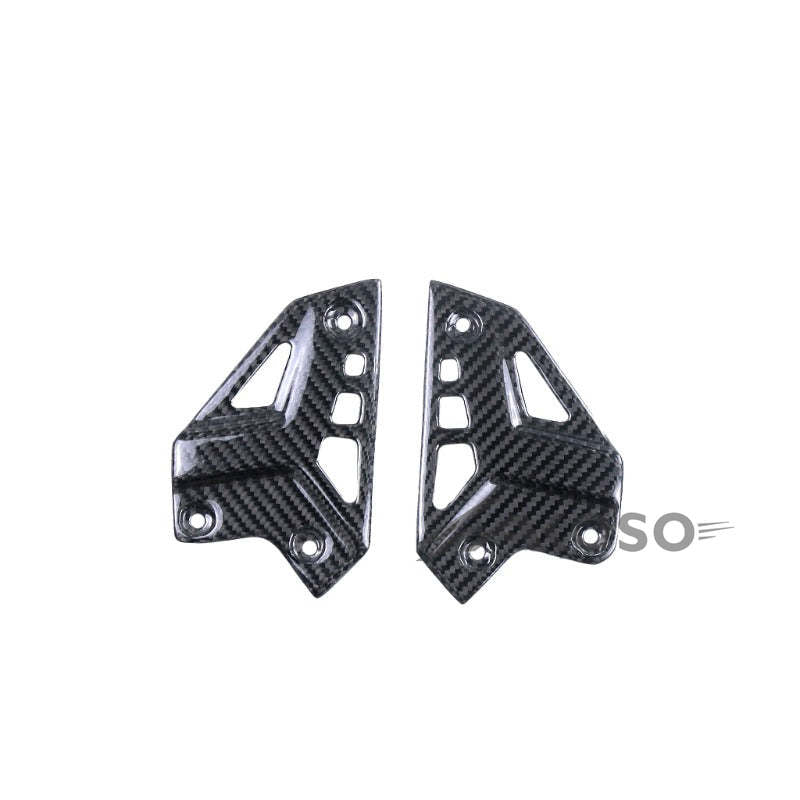 AKOSO 2017-2019 Kawasaki Z900 Carbon Fiber Motorcycle Rear Heel Guards Rearset Foot Peg Plates