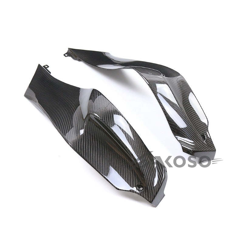 AKOSO 2021-2024 Kawasaki ZX10R ZX-10R Carbon Fiber Motorcycle Front Fuel Tank Side Panels Plate Fairing