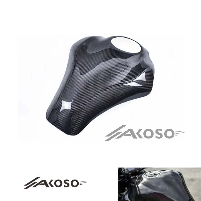 AKOSO 2017-2019 Kawasaki Z900 Carbon Fiber Motorcycle Fuel Gas Tank Cover Protector Fairing