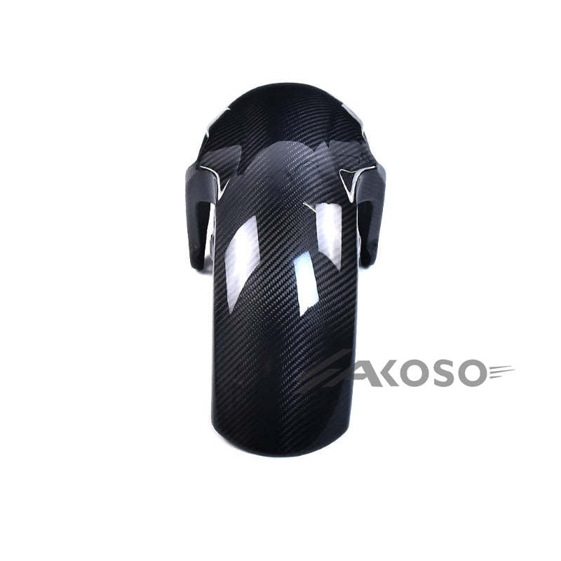 AKOSO 2014-2024 Kawasaki Ninja 650 Carbon Fiber Motorcycle Front Fender Hugger Mudguard Fairing