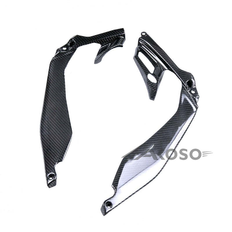 AKOSO 2014-2019 Kawasaki Z1000 Carbon Fiber Motorcycle Frame Side Panel Under Mid Cowl Fairing Fuel Tank Cover For