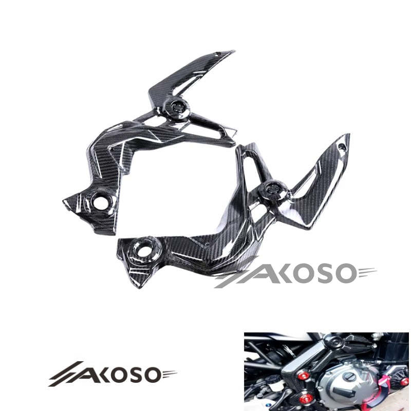 AKOSO 2020-2024 Kawasaki Z900 Carbon Fiber Motorcycle Front Side Trim Frame Body Cover Panel Fairing