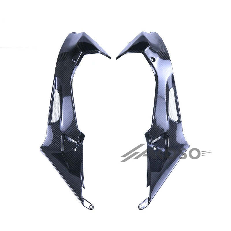 AKOSO 2009-2014 BMW S1000RR HP4 Carbon Fiber Motorcycle Fuel Gas Tank Side Panels Side Fairings