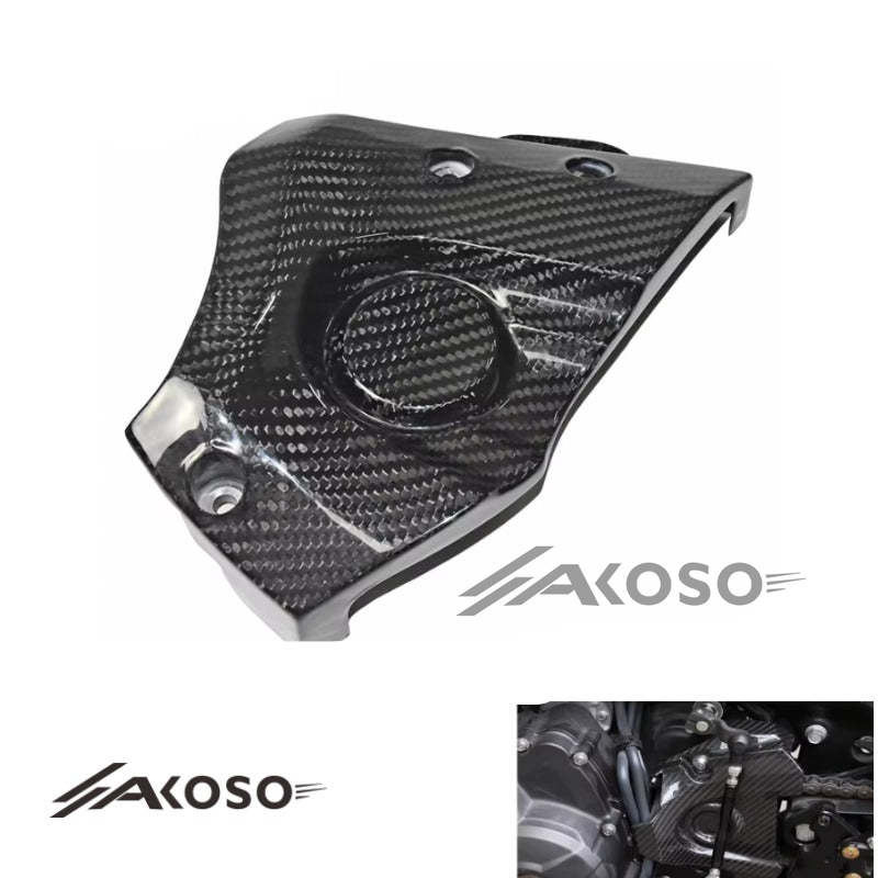 AKOSO Yamaha MT07 FZ07 2018-2022 Carbon Fiber Engine Cover Front Chain Case Guard Sprocket Fairing