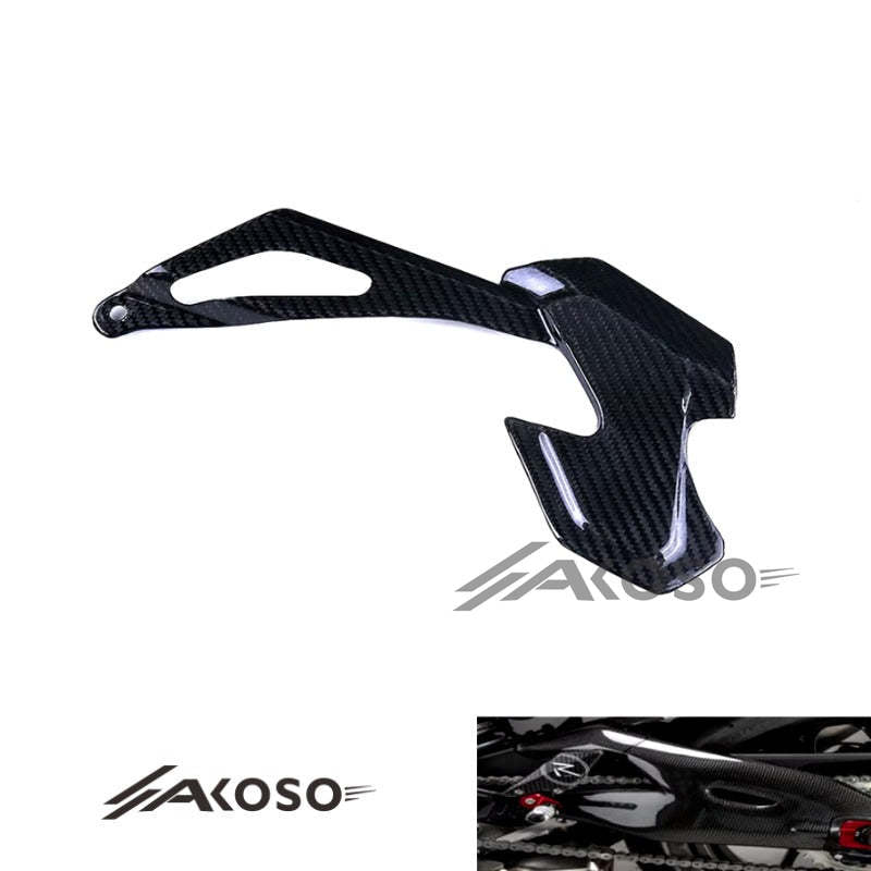 AKOSO Yamaha 2016+ MT10 FZ10 / 2015+ R1 Carbon Fiber Rear Chain Guard Protection Cover Motorcycle